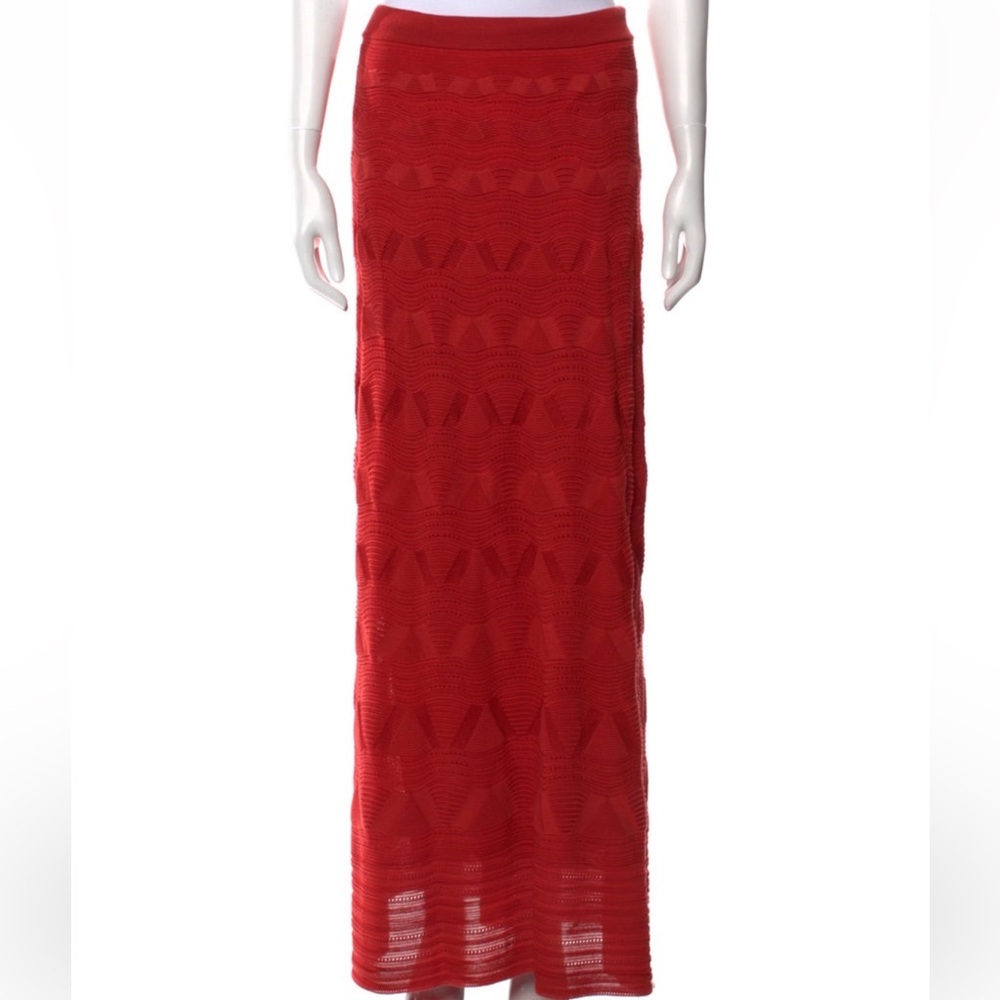 M by Missoni Lace Pattern Midi Skirt